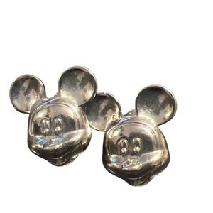 Silver Mickey Mouse Earrings for Kids or Adults